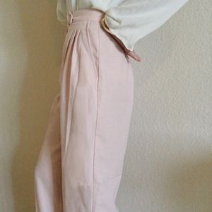 Pink high-waisted vintage trousers